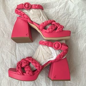 Circus NY Sam Edelman Mable Pink Ankle Strap Platform Heels Size 7